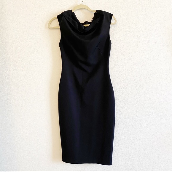 Zara | Zara Women Black Midi Professional Dress XS - Picture 1 of 12